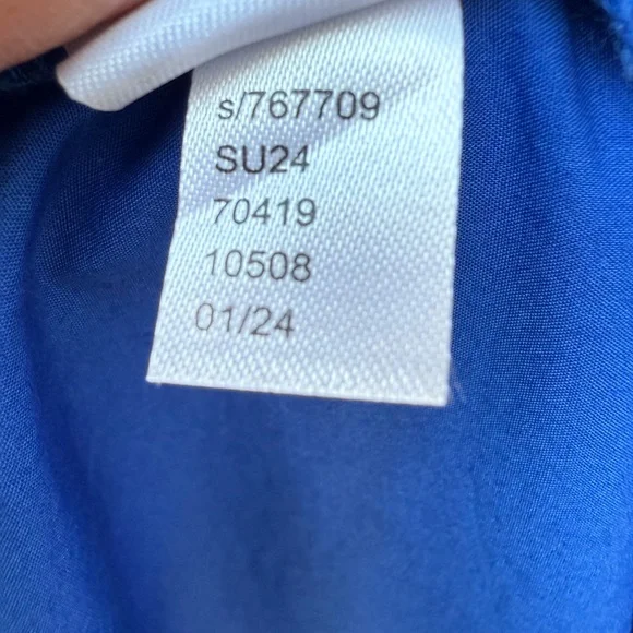 Loft Poplin Tie Back Puff Sleeve Midi Dress Size 10 - Picture 6 of 14